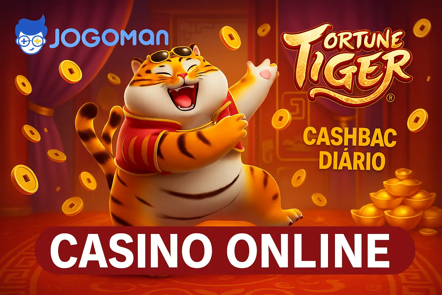 Fortune Tiger é um jogo imperdível no JOGOMAN Casino